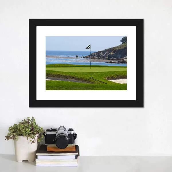 Golf Course & Ocean Canvas Wall Art