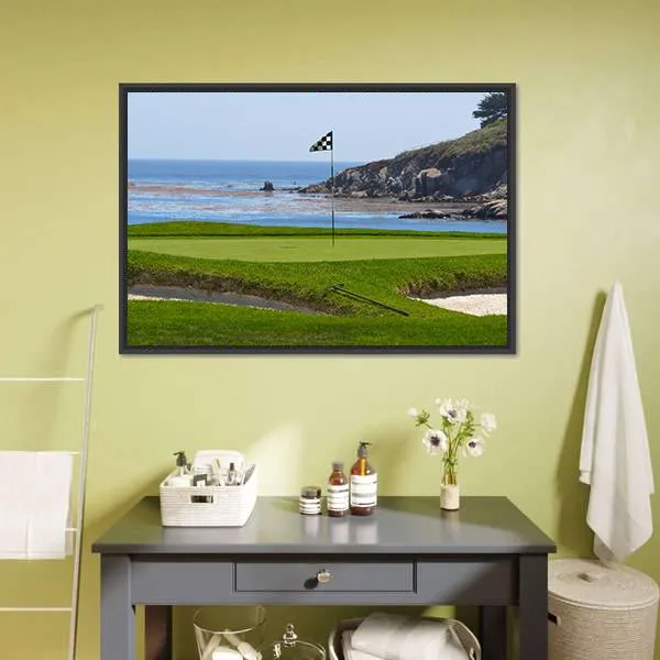 Golf Course & Ocean Canvas Wall Art