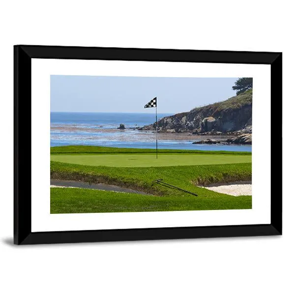 Golf Course & Ocean Canvas Wall Art