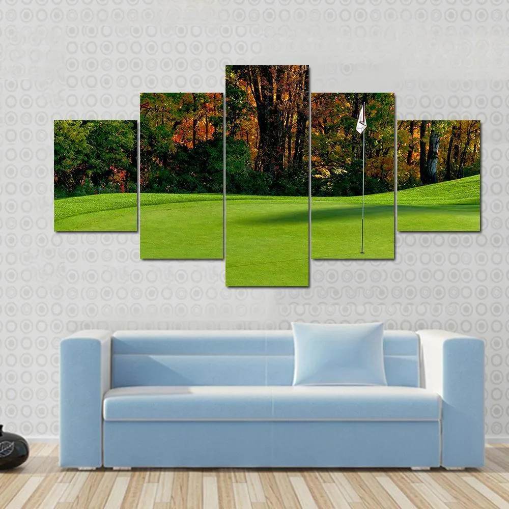 Golf Course Putting Green Canvas Wall Art