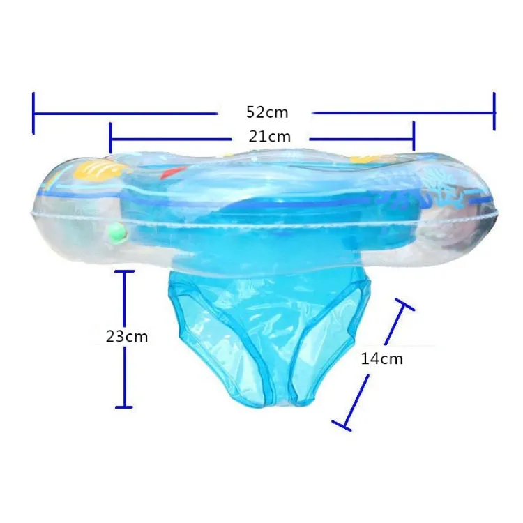 Intime PVC Infant Thick Double Underarm Swimming Ring Sitting Ring(Blue)