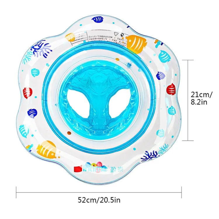 Intime PVC Infant Thick Double Underarm Swimming Ring Sitting Ring(Blue)