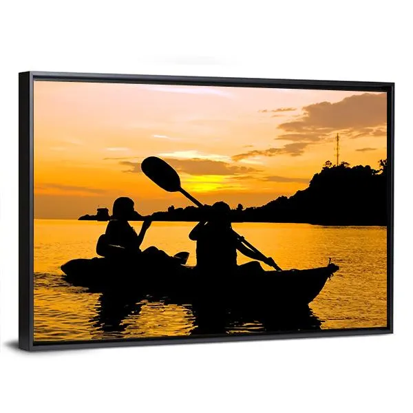 Kayaking At Sunset In Koh Chang Thailand Canvas Wall Art