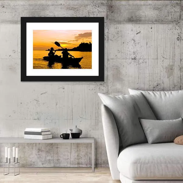 Kayaking At Sunset In Koh Chang Thailand Canvas Wall Art