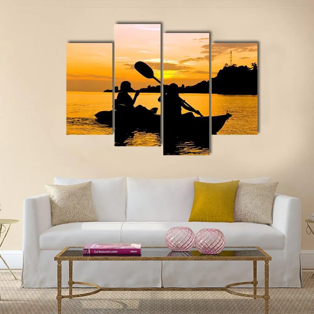 Kayaking At Sunset In Koh Chang Thailand Canvas Wall Art