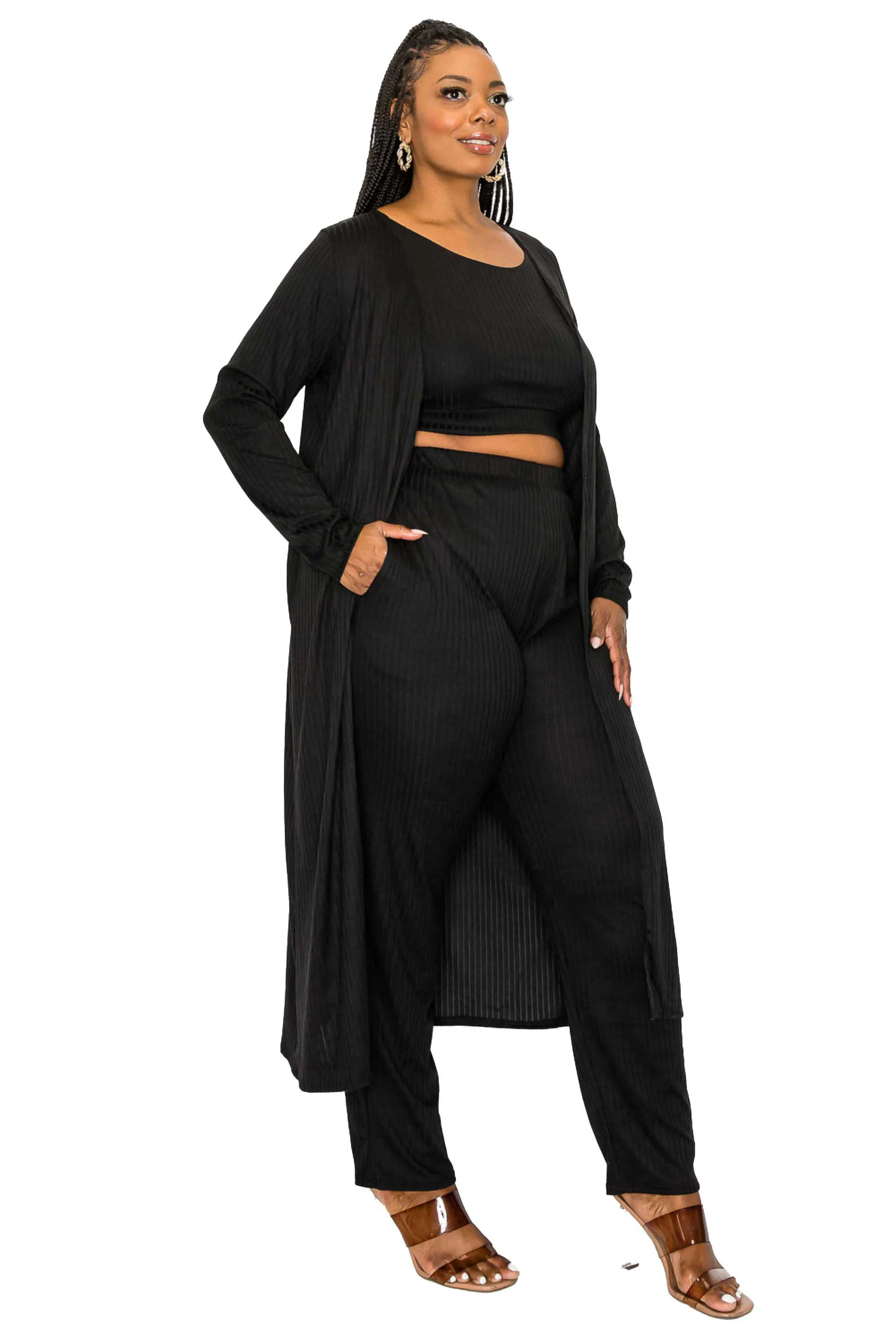 Khloe Three Piece Rib Set