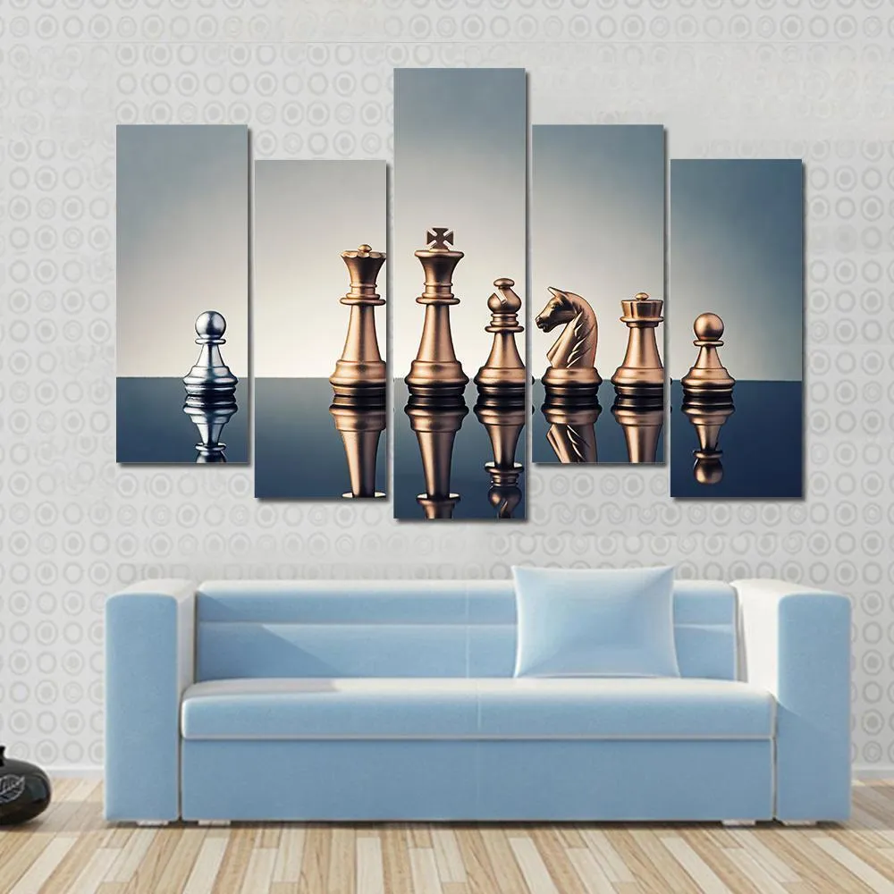 Leadership Concept Of Chess Canvas Wall Art