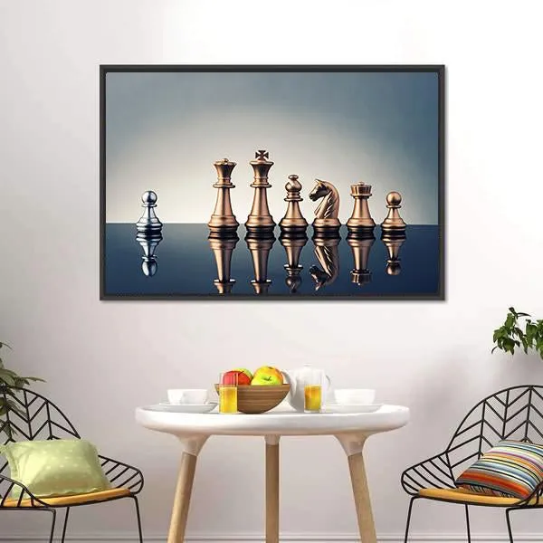 Leadership Concept Of Chess Canvas Wall Art