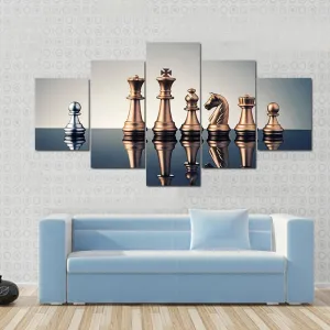 Leadership Concept Of Chess Canvas Wall Art