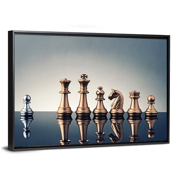 Leadership Concept Of Chess Canvas Wall Art