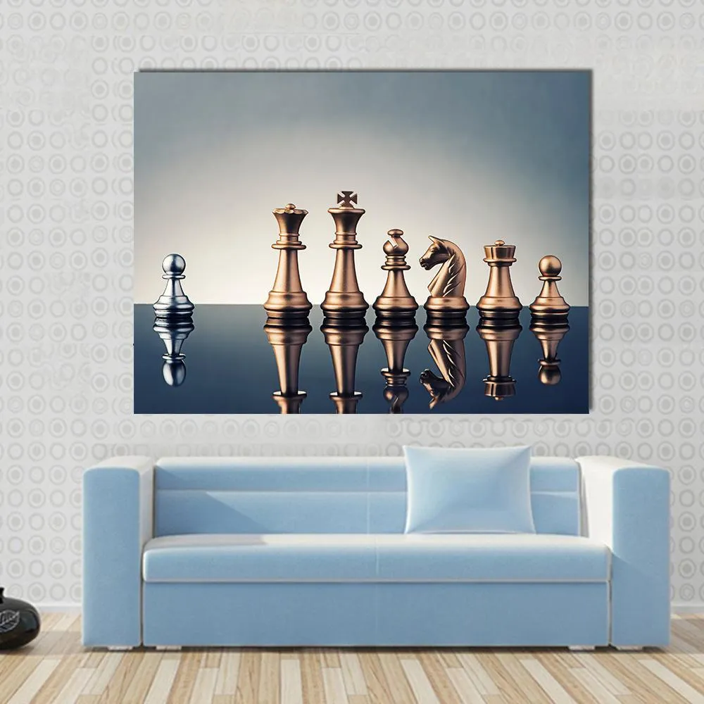 Leadership Concept Of Chess Canvas Wall Art