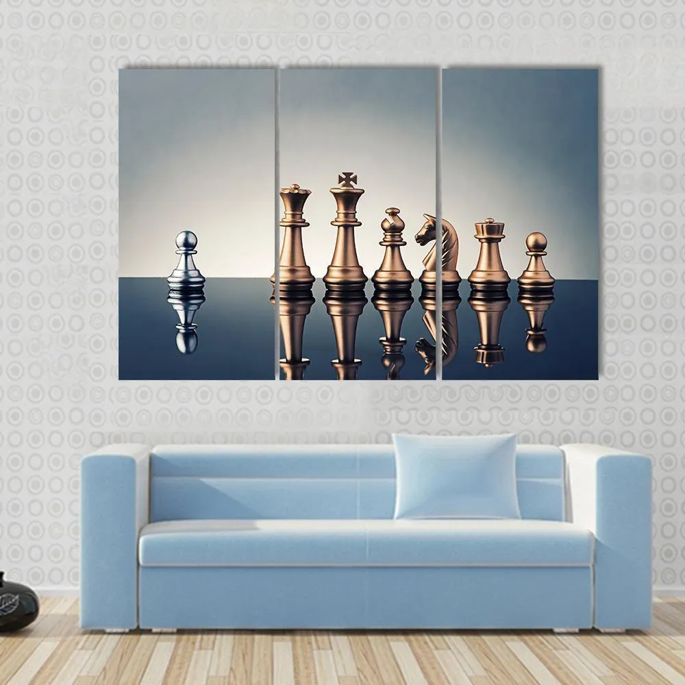 Leadership Concept Of Chess Canvas Wall Art