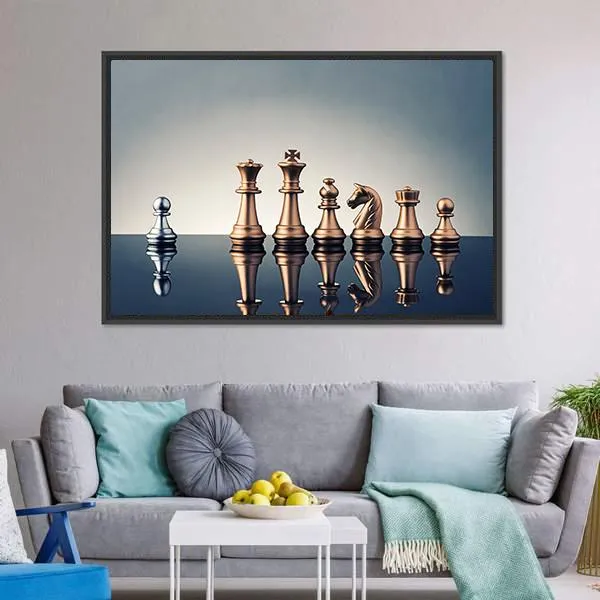 Leadership Concept Of Chess Canvas Wall Art