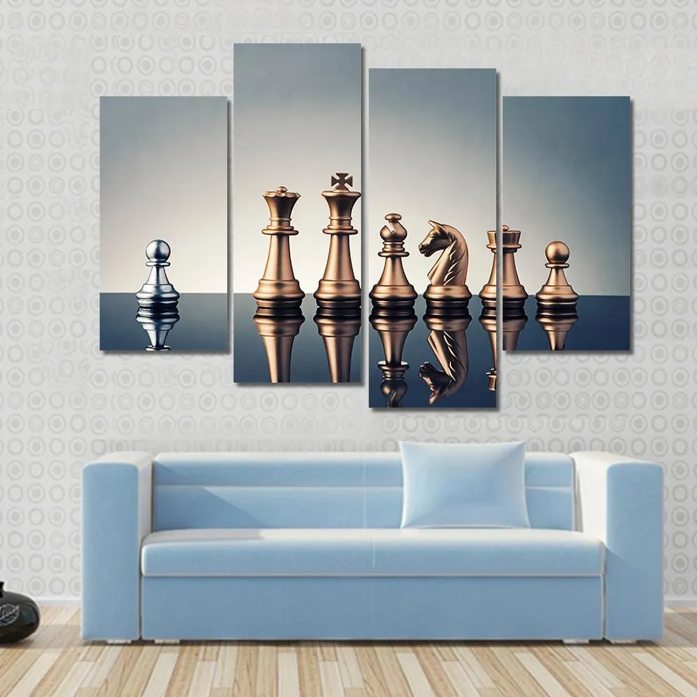 Leadership Concept Of Chess Canvas Wall Art