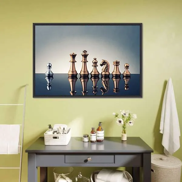 Leadership Concept Of Chess Canvas Wall Art