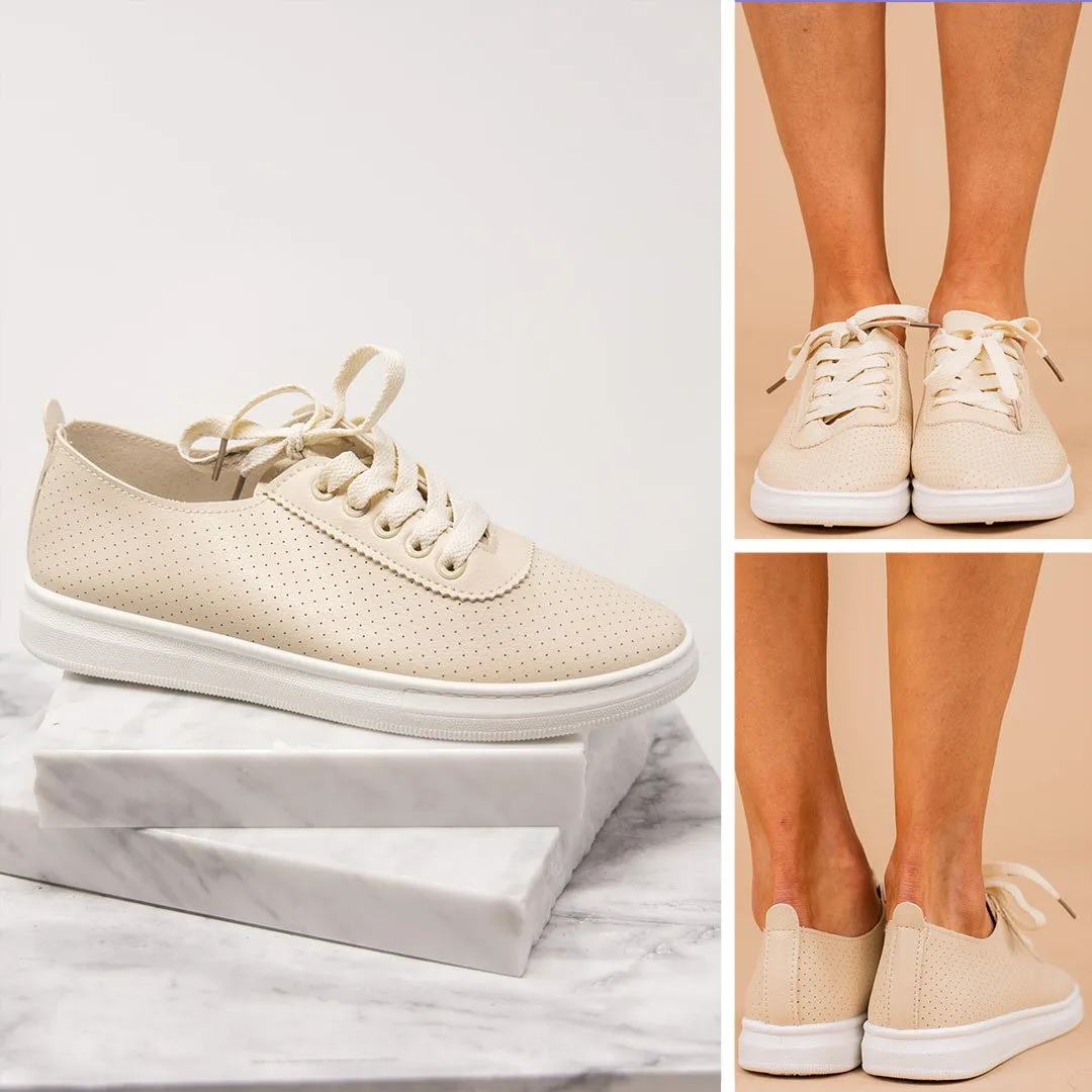 Make A Move Beige Brown Sneakers