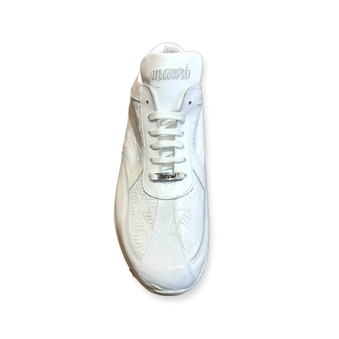 Mauri M770 White Crocodile Sneakers