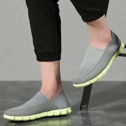 Men Breathable Mesh Cloth Soft Sole Slip On Flat Sneakers