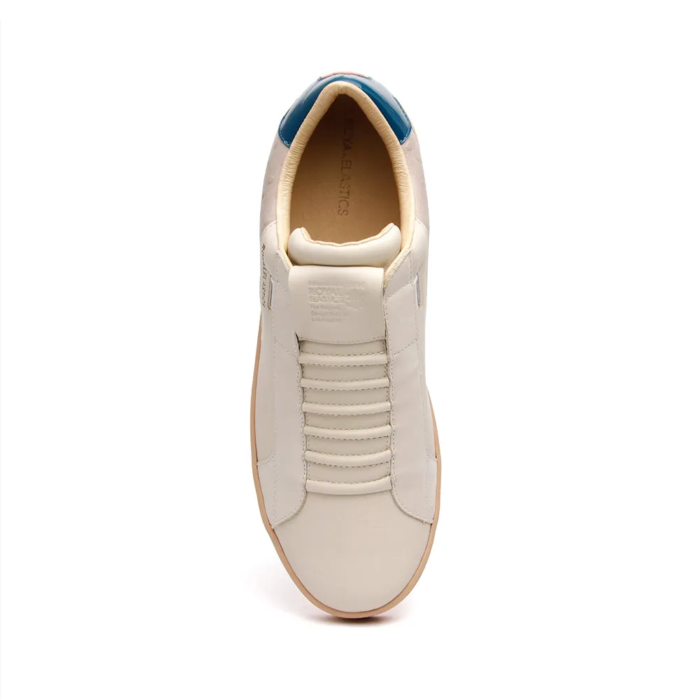 Men's Adelaide White Gray Blue Leather Sneakers 02684-085