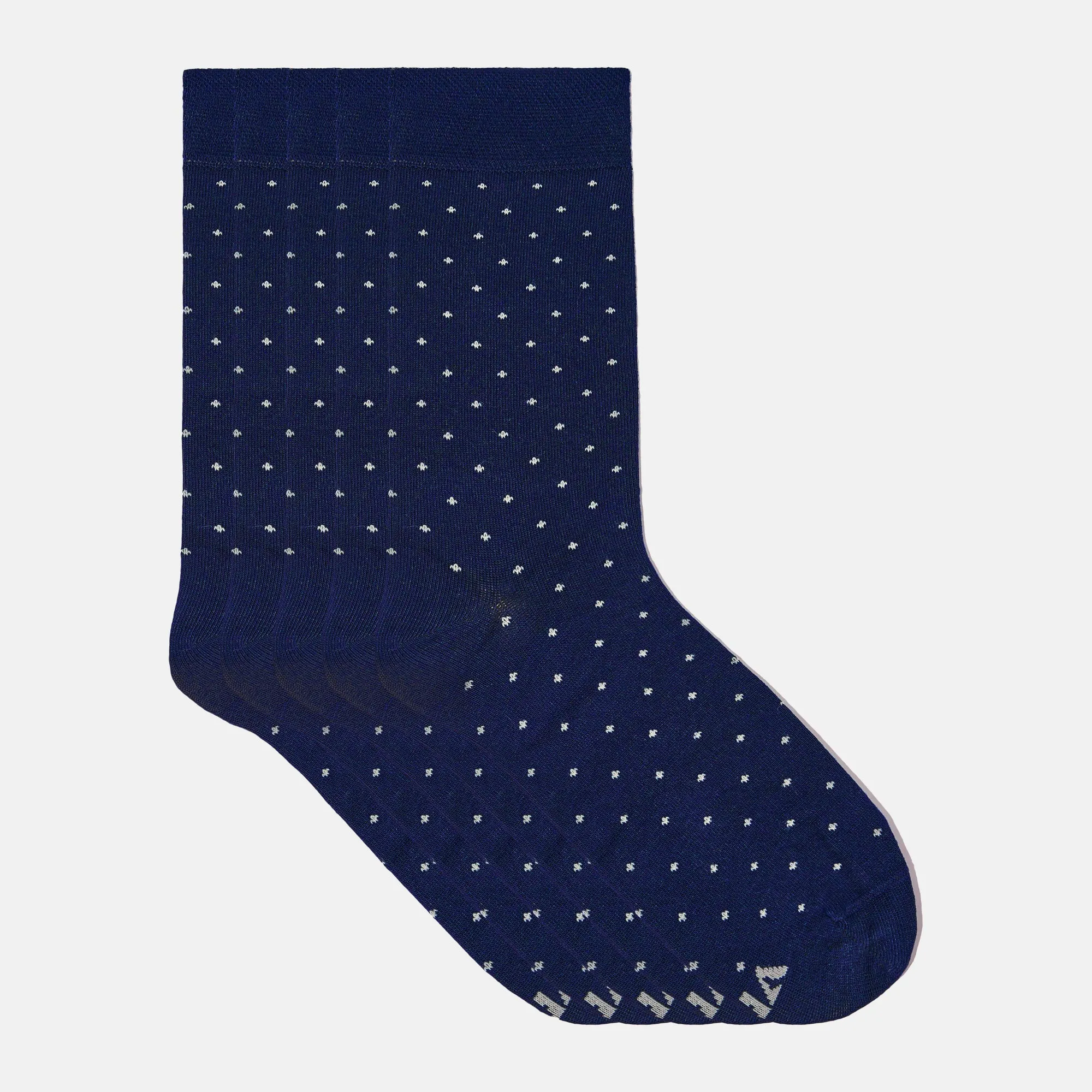 Men's Bamboo Dress Socks • Dotted Pack of 1/3/5 Pairs • Blue Navy