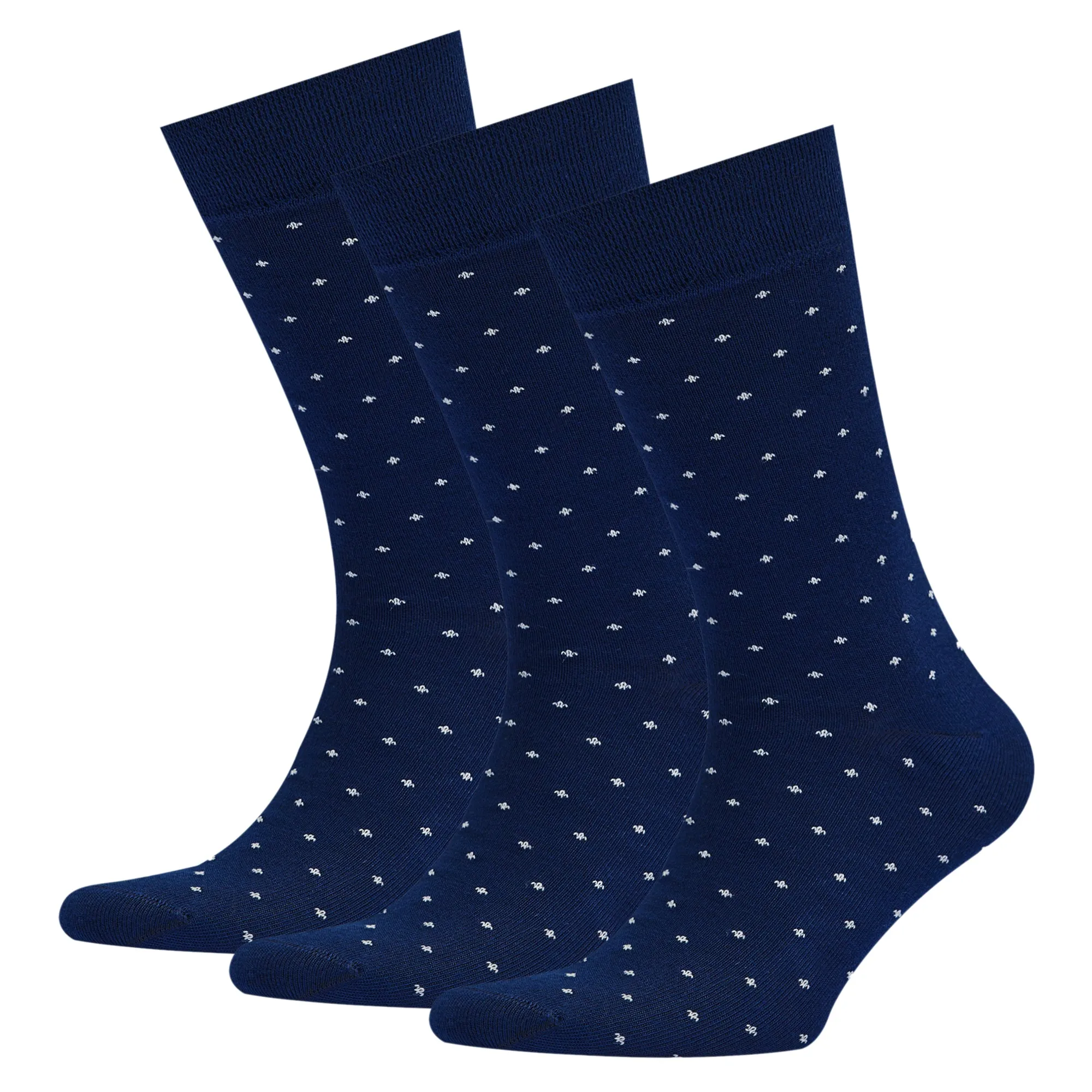 Men's Bamboo Dress Socks • Dotted Pack of 1/3/5 Pairs • Blue Navy