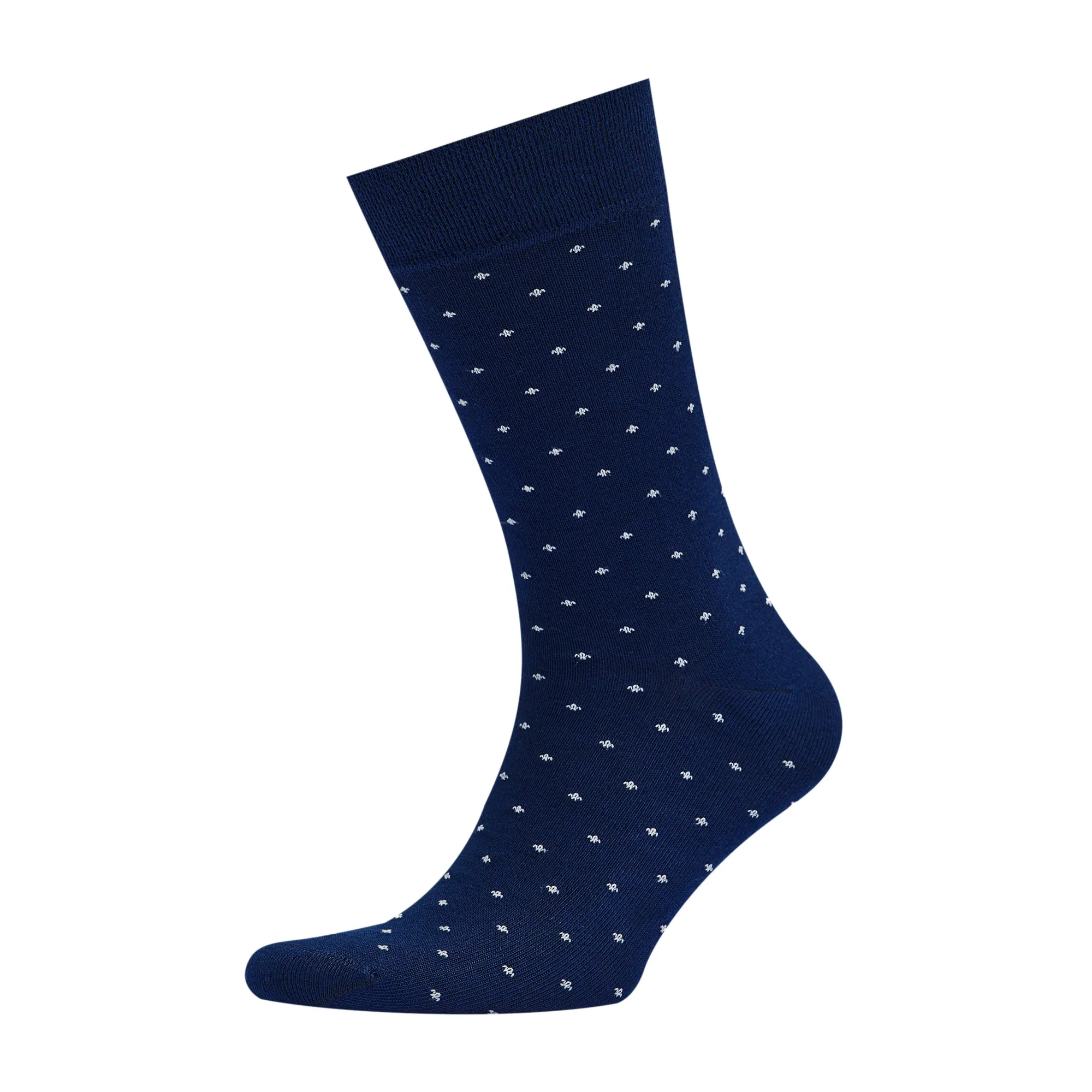 Men's Bamboo Dress Socks • Dotted Pack of 1/3/5 Pairs • Blue Navy