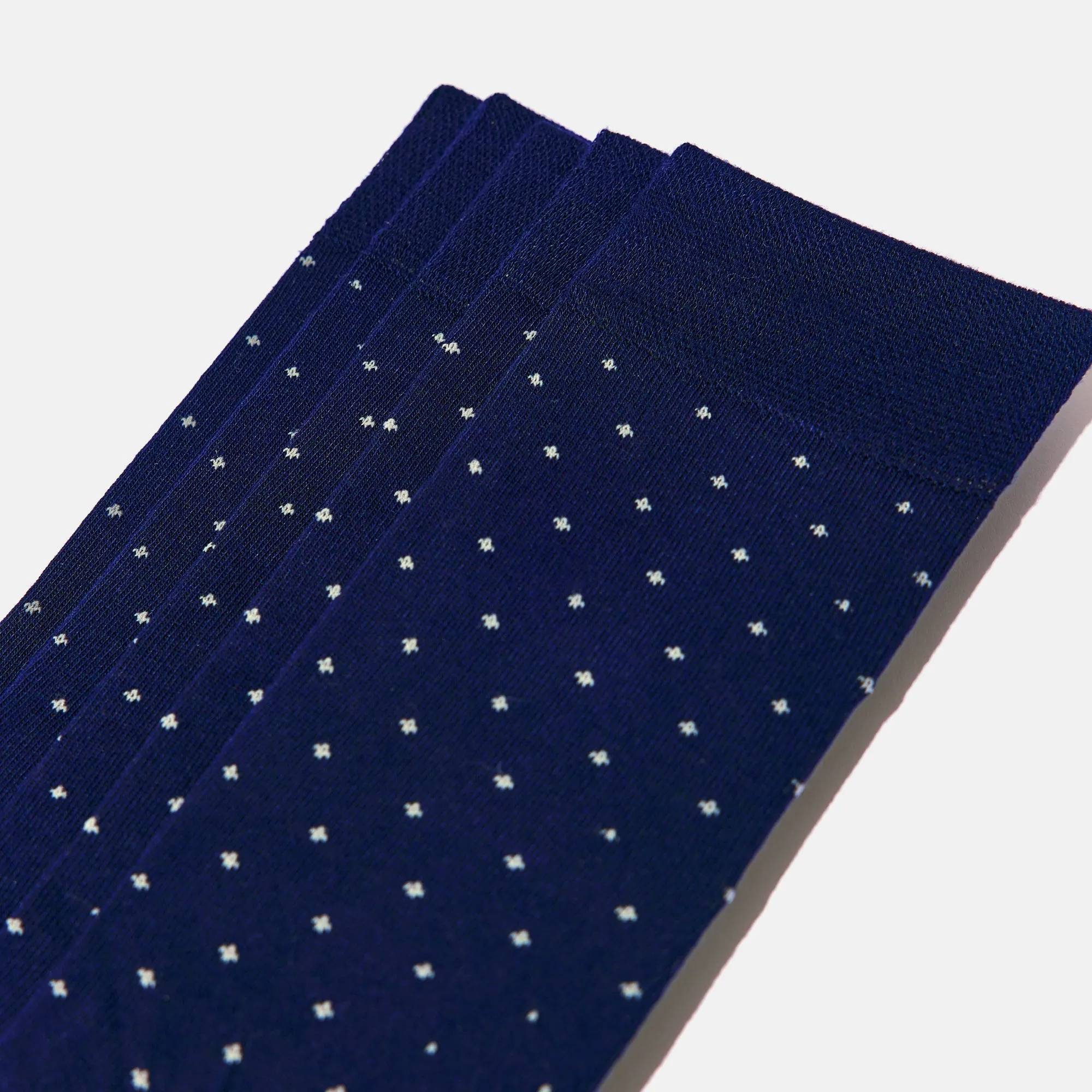 Men's Bamboo Dress Socks • Dotted Pack of 1/3/5 Pairs • Blue Navy