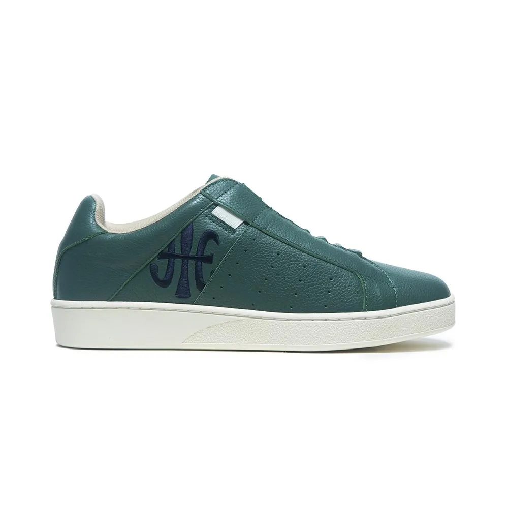 Men's Icon Green Blue Logo Leather Sneakers 01913-445