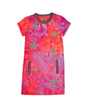 MIA New York Tie Dye Pink Texture Star Dress