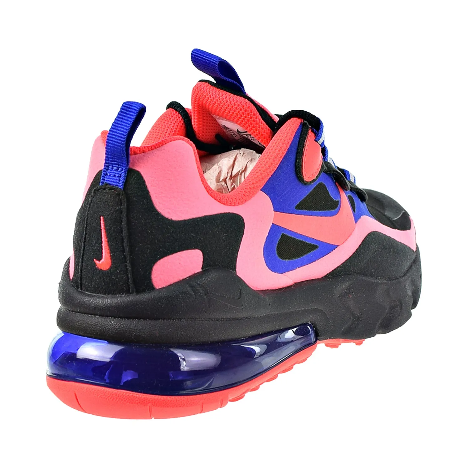 Nike Air Max 270 React Big Kids' Shoes Black-Flash Crimson-Racer Blue