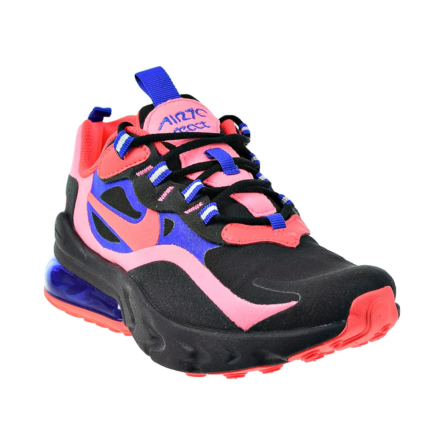 Nike Air Max 270 React Big Kids' Shoes Black-Flash Crimson-Racer Blue