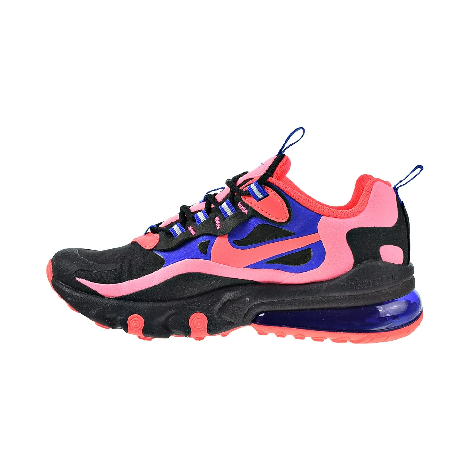 Nike Air Max 270 React Big Kids' Shoes Black-Flash Crimson-Racer Blue