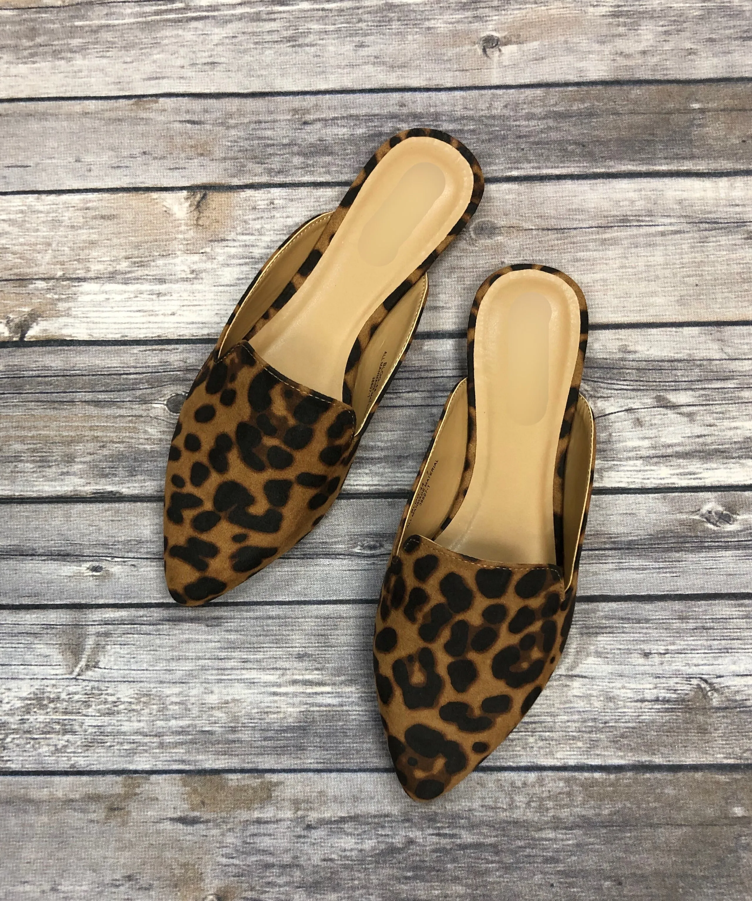 On The Go Mule Slide Shoes - Leopard