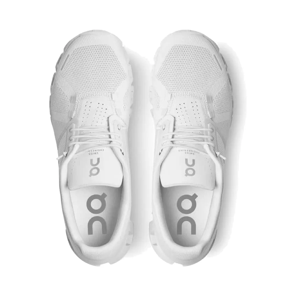 On Women's Cloud 5 Sneaker in All White