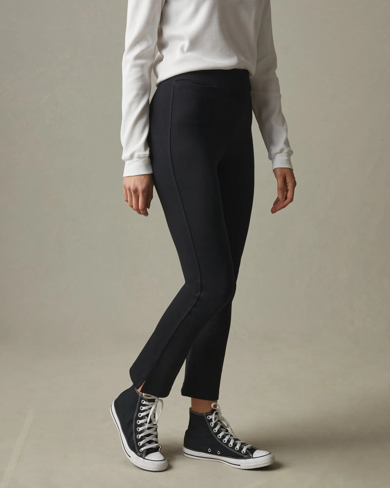 Ponte Kick Flare Pant High Rise - Super Black