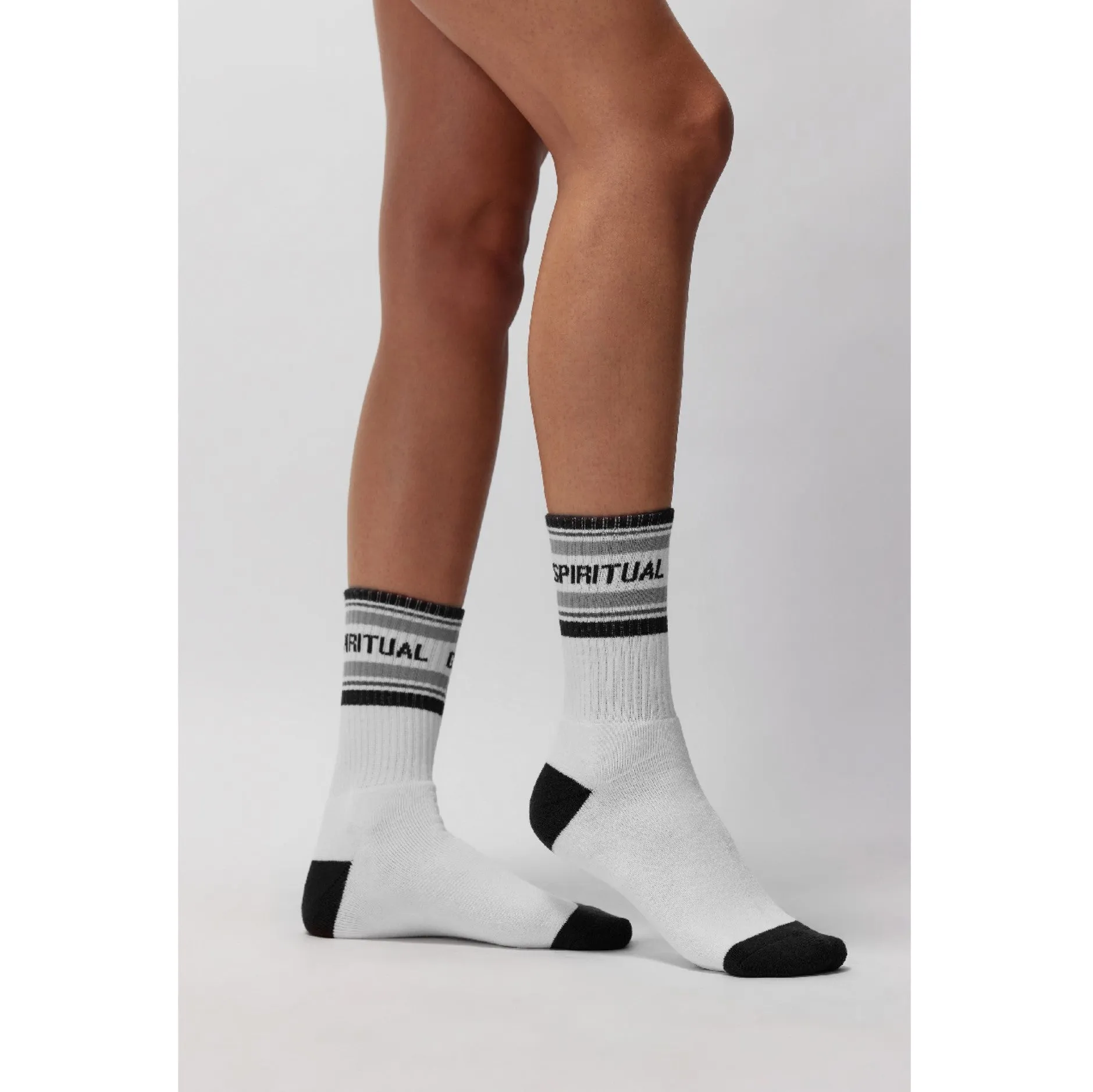 Pure White Crew Sock (No Grip)