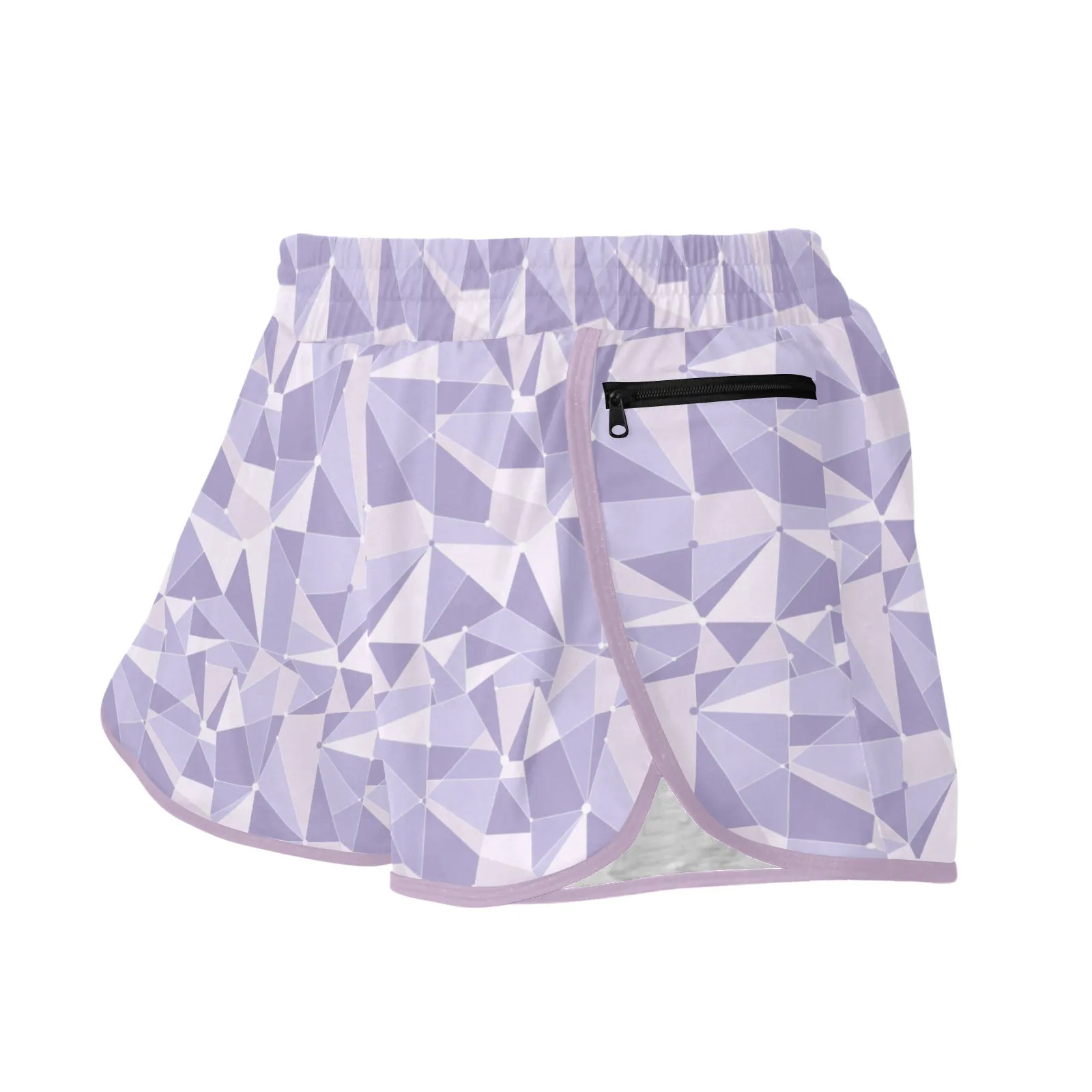 Purple Wall Women's Athletic Sports Shorts