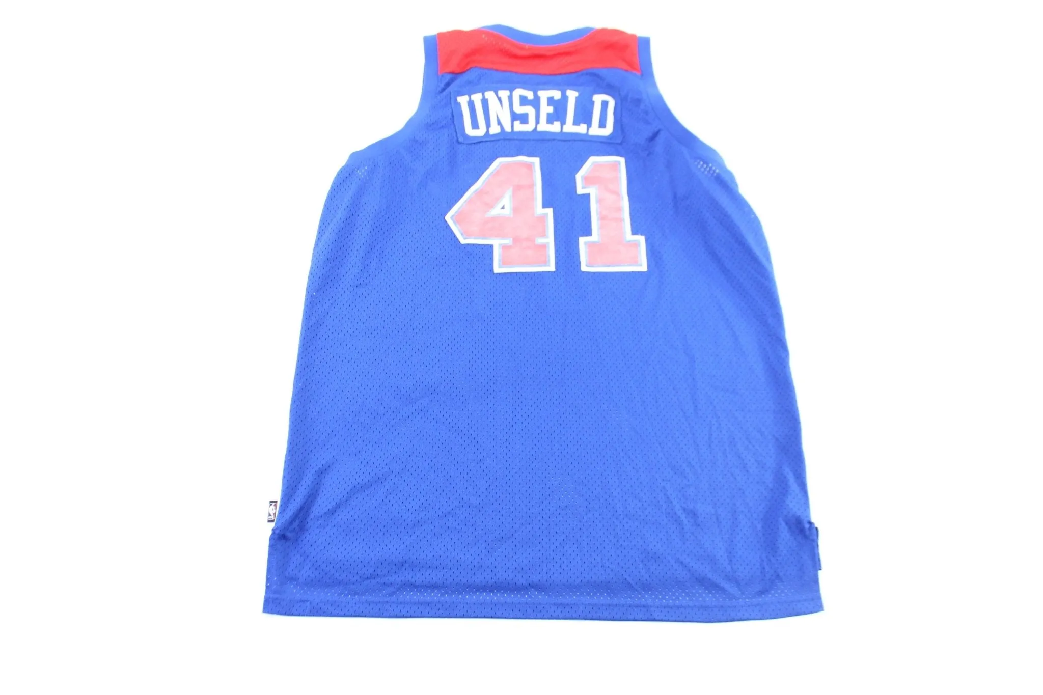 Reebok Embroidered Logo Washington Bullets Wes Unseld Basketball Jersey