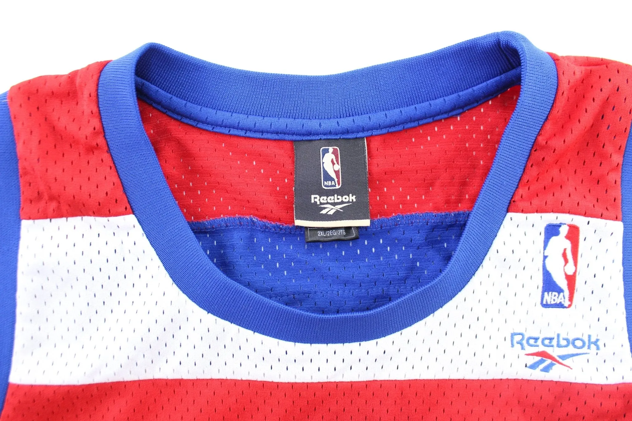 Reebok Embroidered Logo Washington Bullets Wes Unseld Basketball Jersey