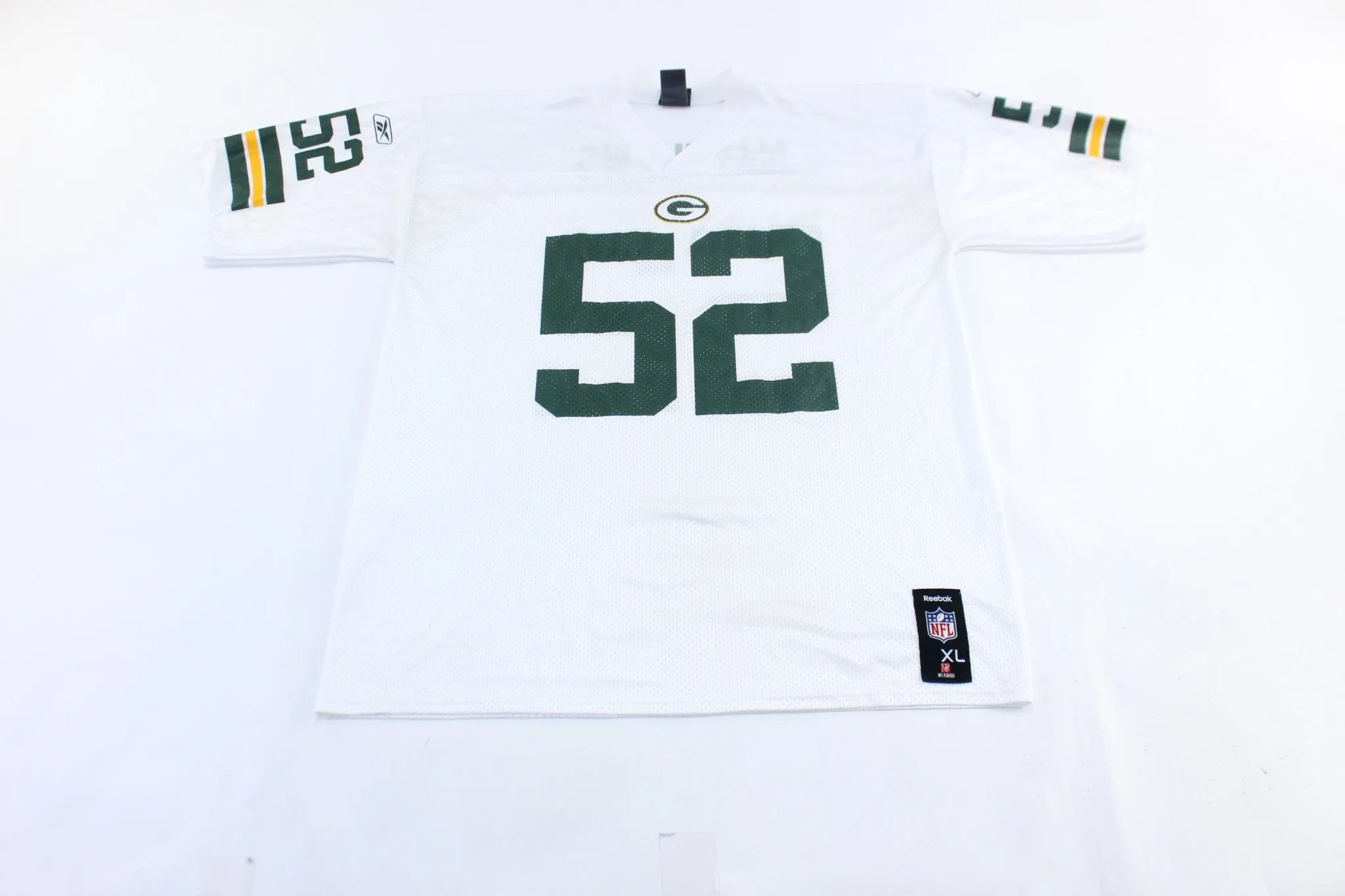 Reebok Logo Green Bay Packers Clay Matthews Football Jersey