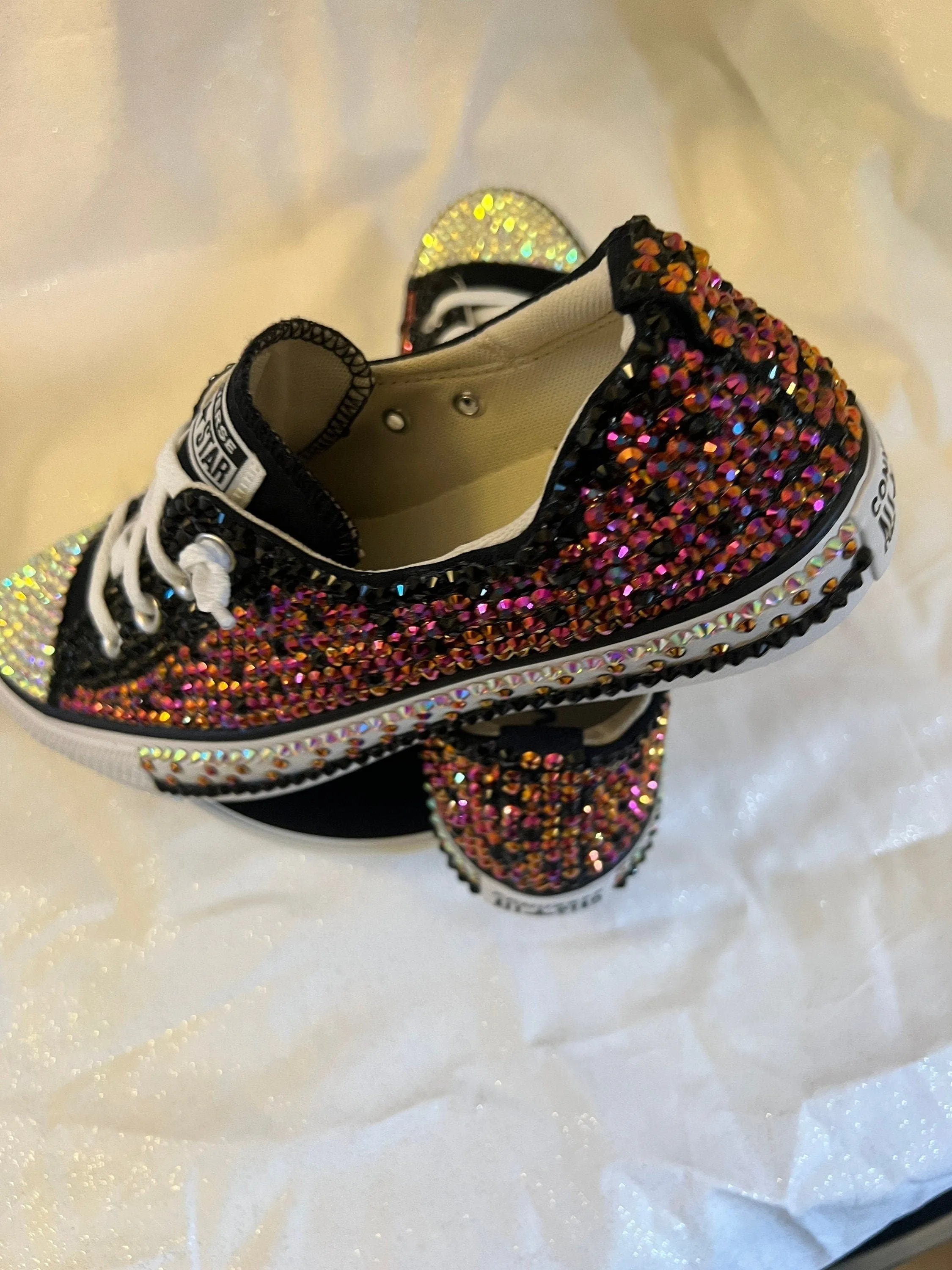 Rhinestone Low Top Converse, Chucks, Bling All Stars, Wedding Converse, Bride Converse, Birthday Custom Converse, Bar Mitzvah, Quinceanera