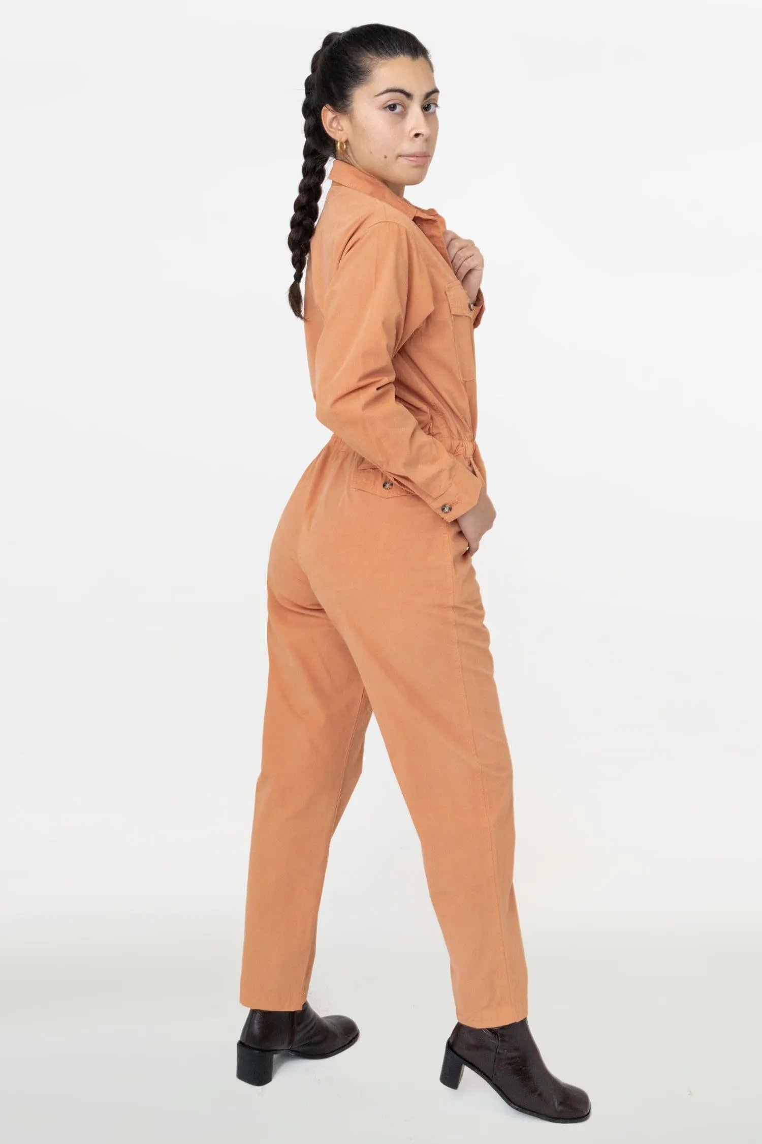 RJC3207GD - Cotton Poplin Utility Jumpsuit