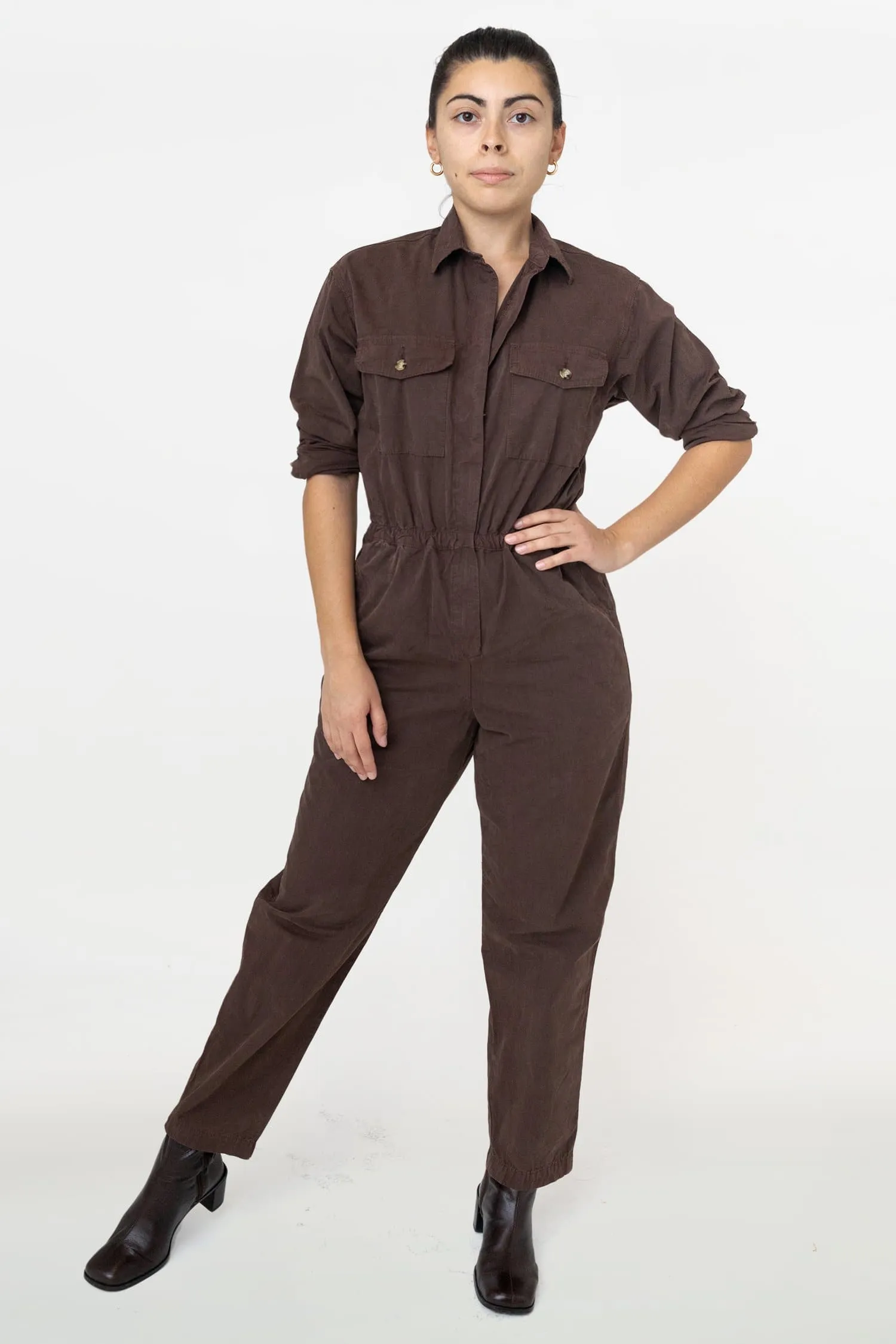 RJC3207GD - Cotton Poplin Utility Jumpsuit