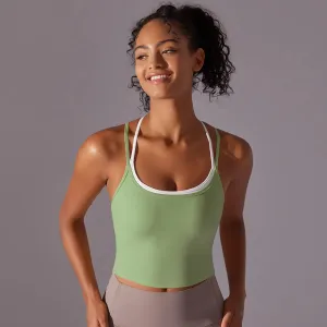 Seamless Breathable Running Gym Training Nylon Sports Bra