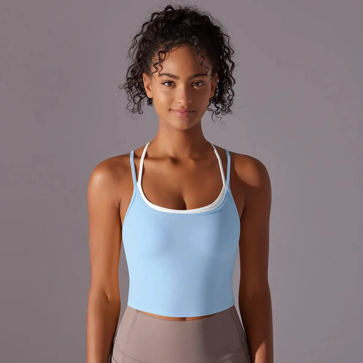 Seamless Breathable Running Gym Training Nylon Sports Bra