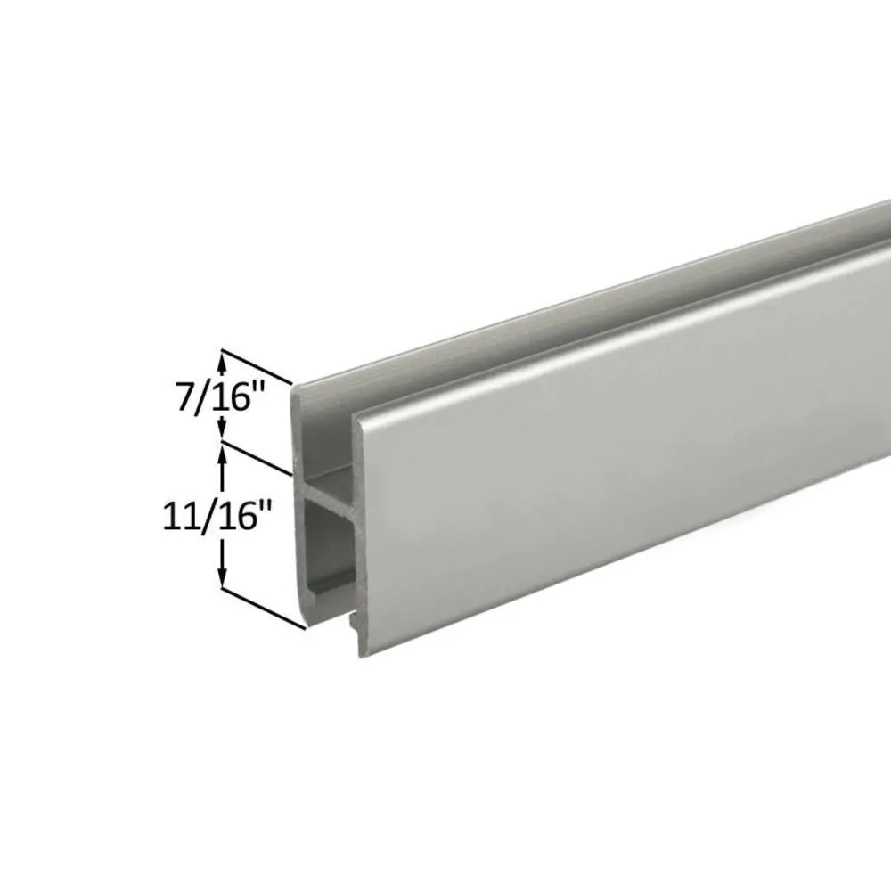 Showcase Aluminum H-Bar Extrusion - Clear Anodized