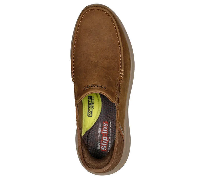 Skechers Mens Slip-ins Relaxed Fit Extra Wide Parson Oswin Desert