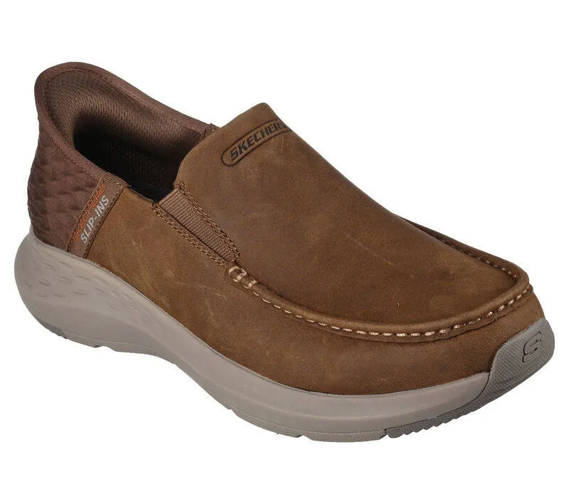 Skechers Mens Slip-ins Relaxed Fit Extra Wide Parson Oswin Desert