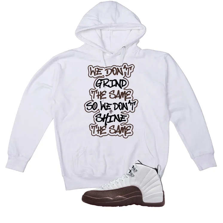 SoleFly x Air Jordan 12 Cafecito| illcurrency White T-Shirt (We Don't Grind The Same)| illcurrency