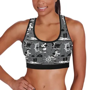 Steamboat Mickey Women's Athletic Sports Bra